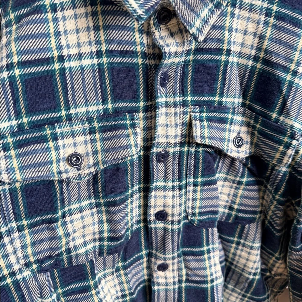 J. Crew Men’s Waffle-lined garment-dyed Harbor shirt in plaid sz M VGC - Picture 3 of 11